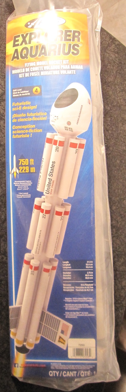 Estes Explorer Aquarius skill level 4 model rocket kit new 7253